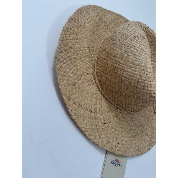 Faherty Rancher Raffia Hat in Natural - Picture 5 of 11